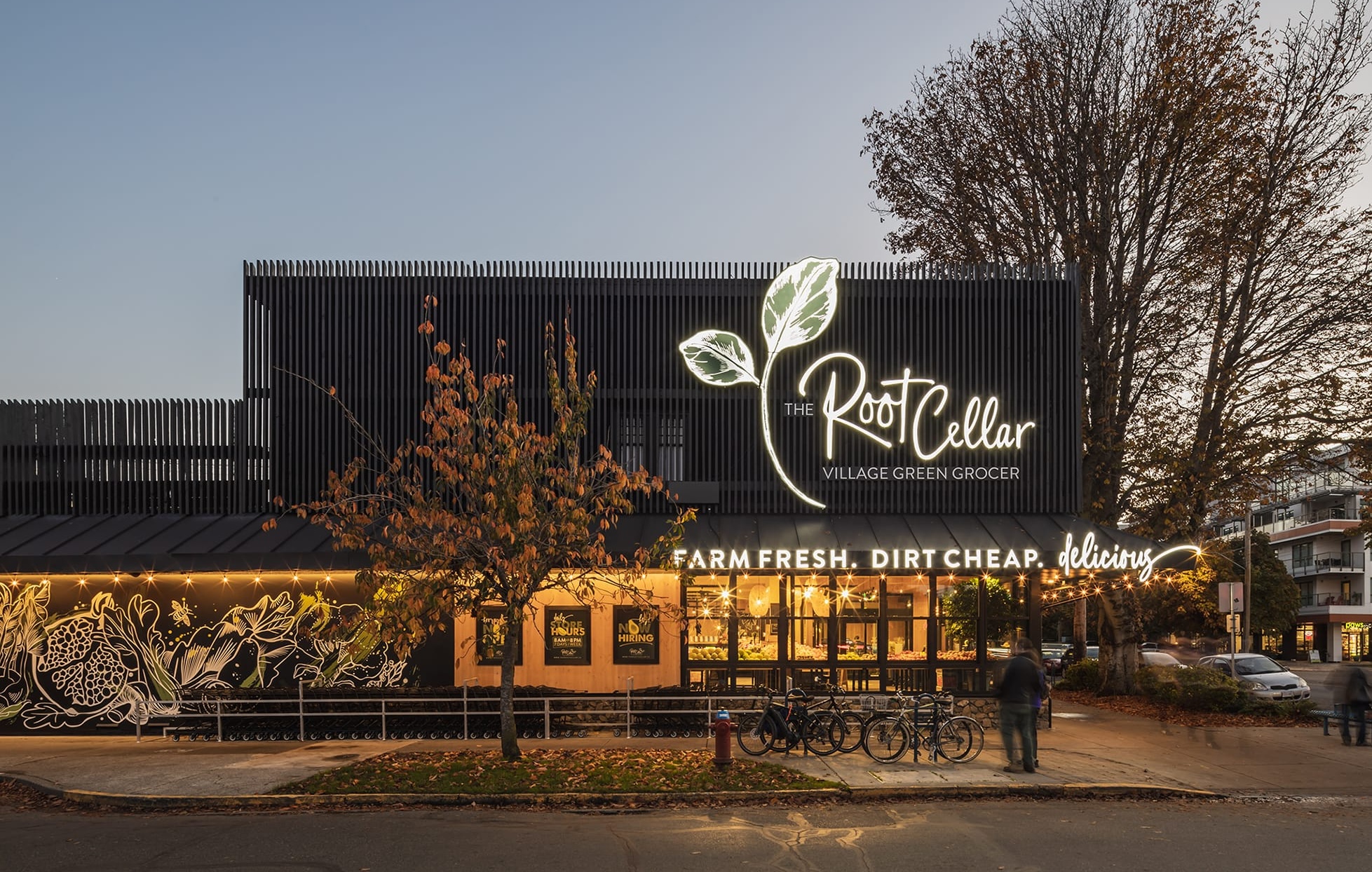 The Root Cellar exterior, electrical systems designed by e2 Engineering